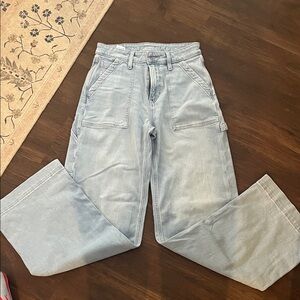 American Outfitters Light Blue Wide-Leg Jeans reg. 2